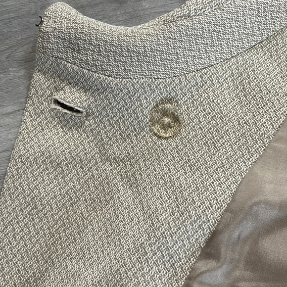 Philippe Adec Textured Blazer Jacket Size 4 Neutral Cotton Hemp Blend - Picture 8 of 10